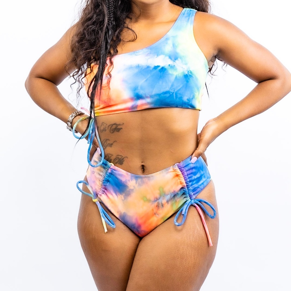 Tie-Dye in Tampa One Shoulder Bikini